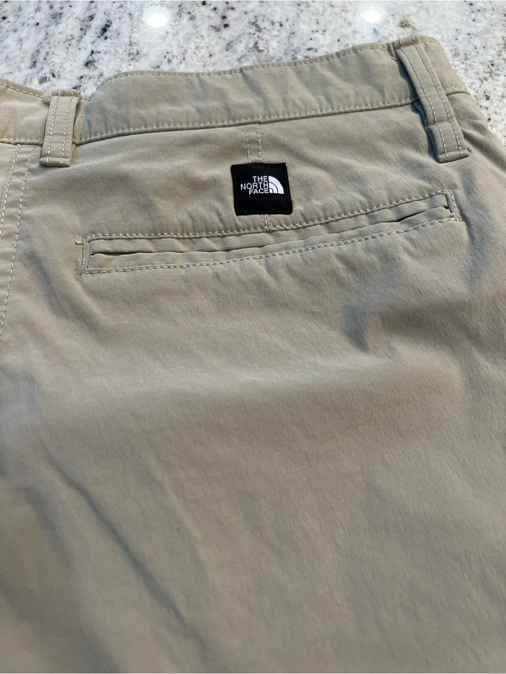 The North Face Men's Light Khaki Flat Front Shorts